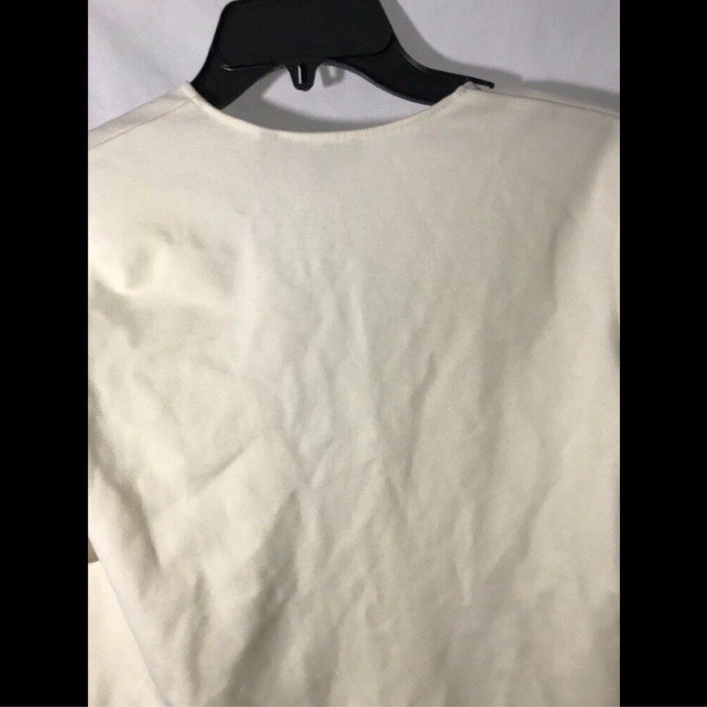 NEW‎ Theory Zadeia V-Neck Tee Top in Warm Ivory [SZ P ] - Picture 7 of 8